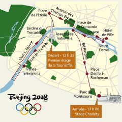 Paris JO 2008<br>Parcours